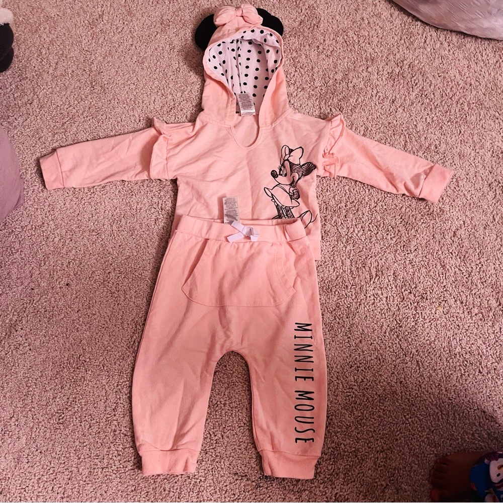Minnie Mouse Hoodie Set with Ears